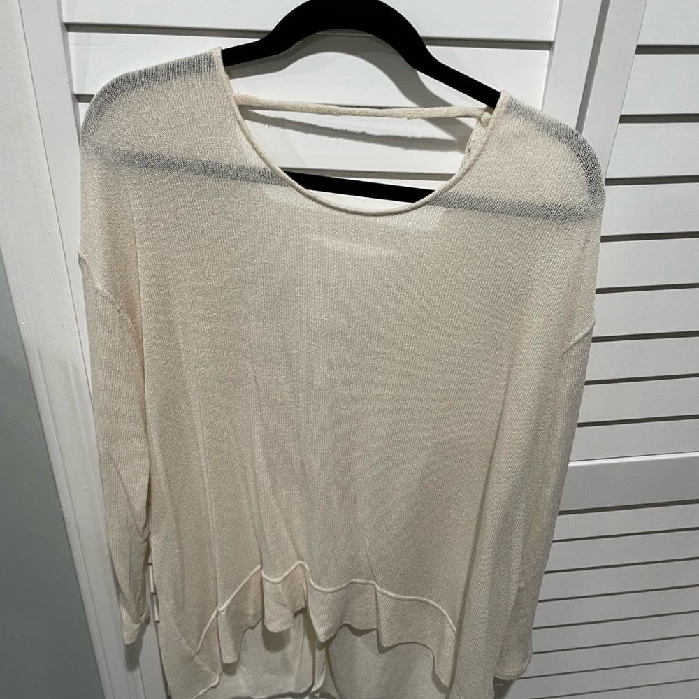 Express Cream Long Sleeve Sweater